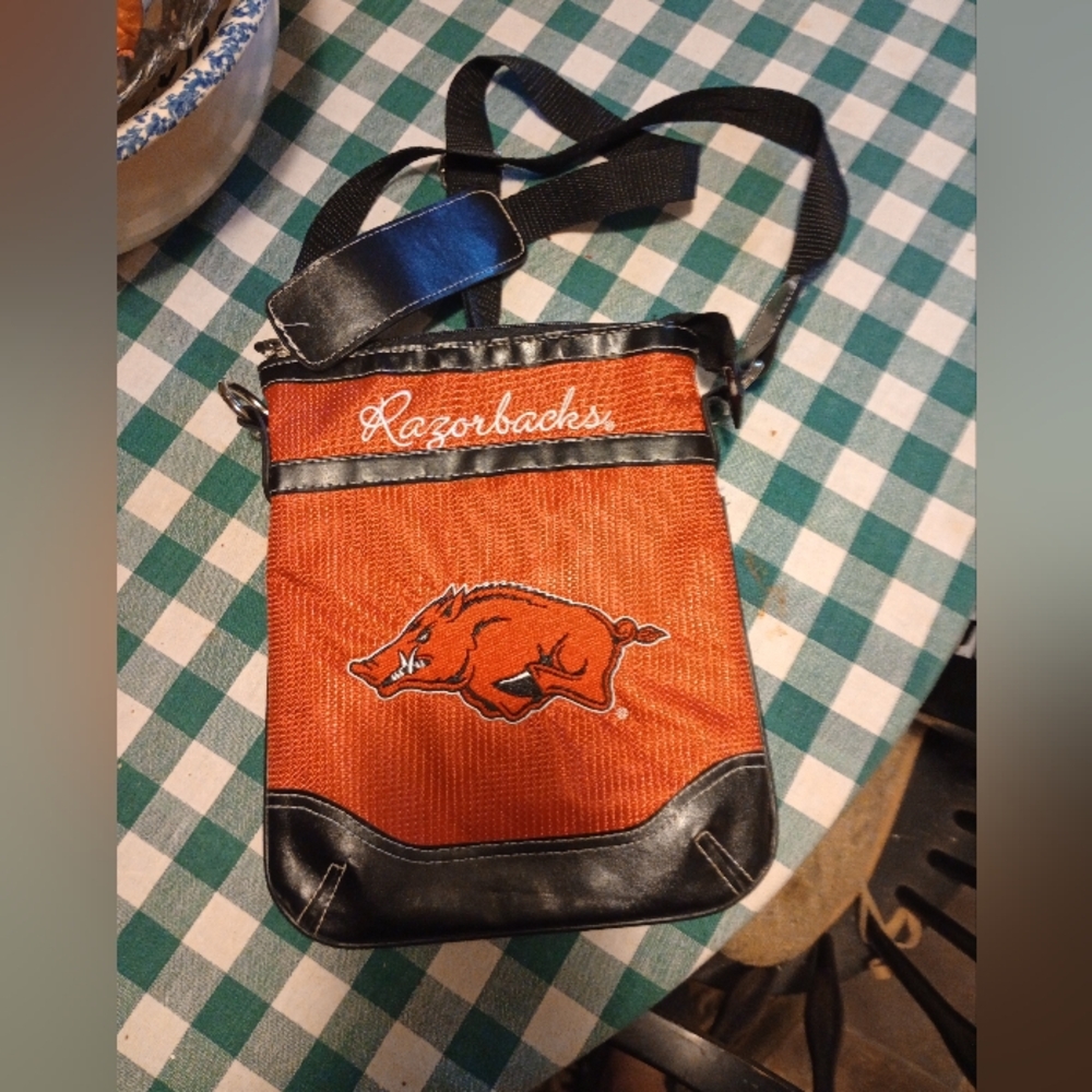 Weather Resistant Arkansas Razorback Crossbody Bag NWOT